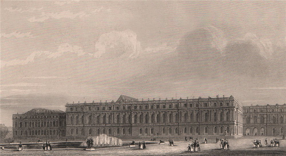 Palais de Versailles. Yvelines. BICKNELL 1845 old antique print picture